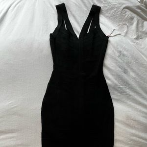 Bodycon black bandage dress